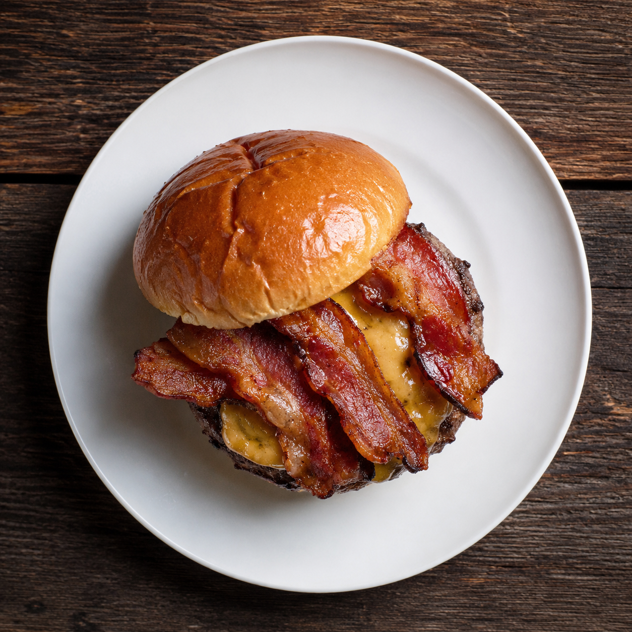 Saftig baconburger
