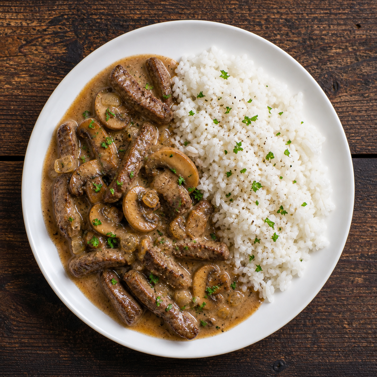 Klassisk bøf stroganoff