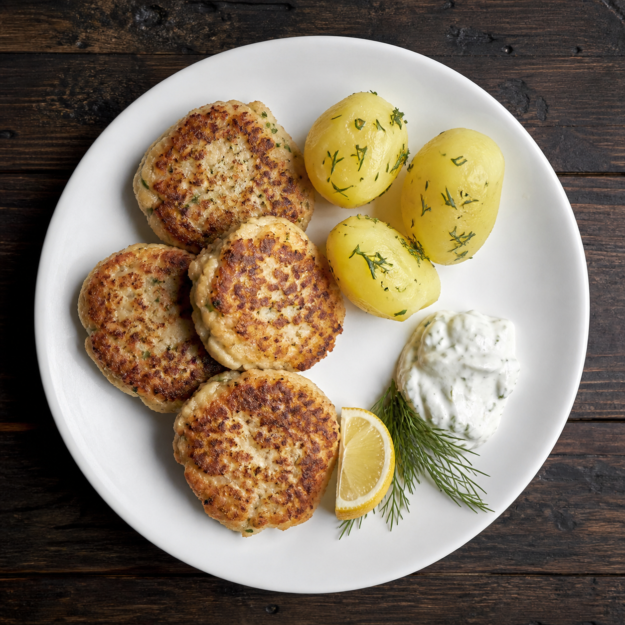 Saftige fiskefrikadeller med laks