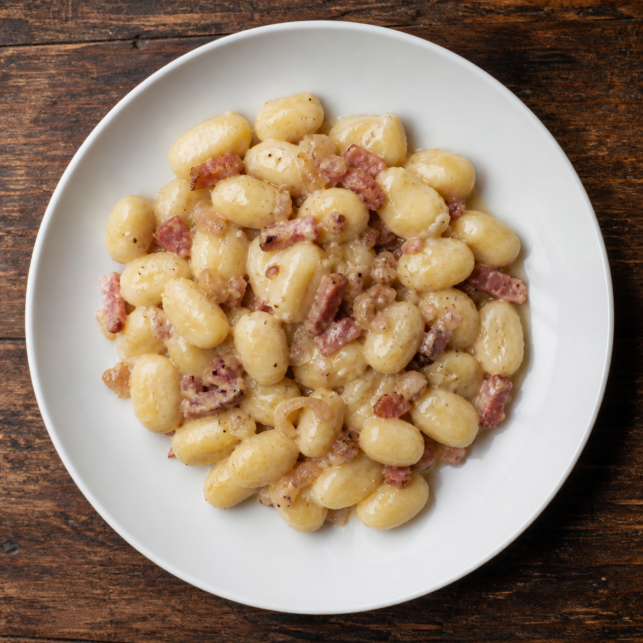 Gnocchi med sprødt bacon