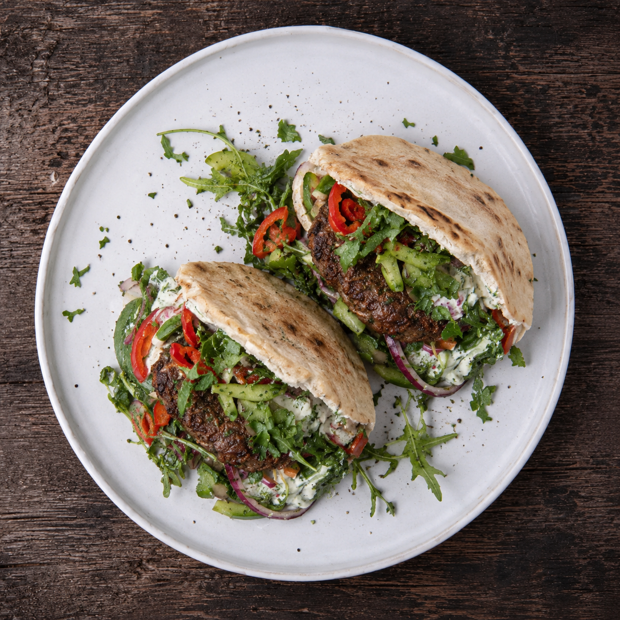 Græsk pita burger