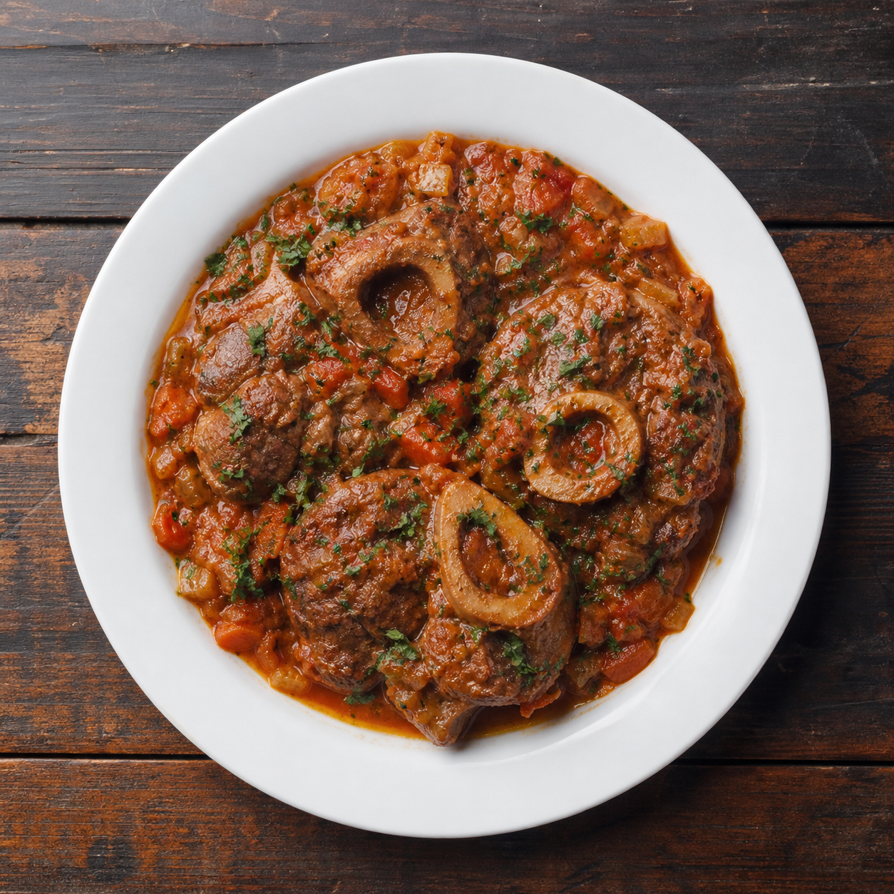 Osso buco med grisekød