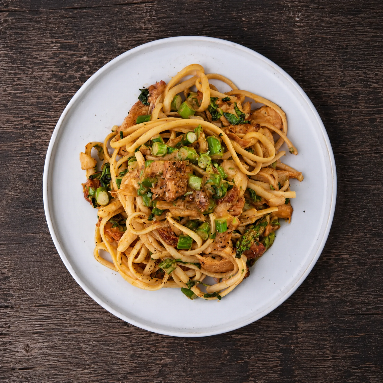 Kyllinge-linguine carbonara