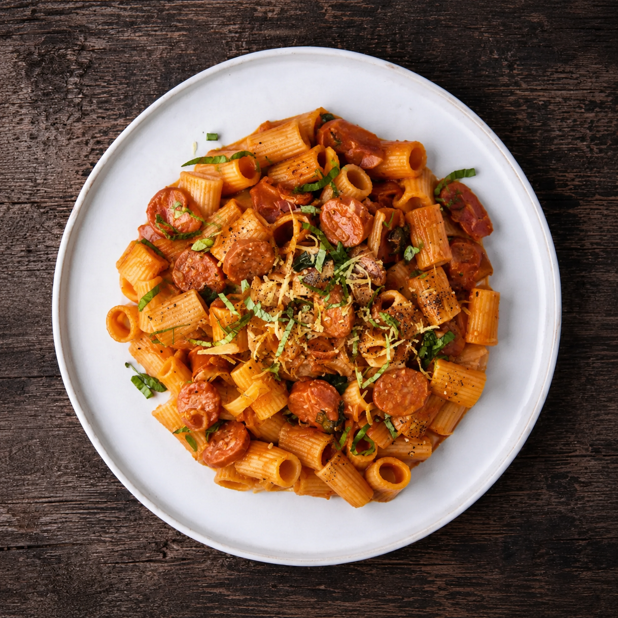 Pastagryde med chorizo