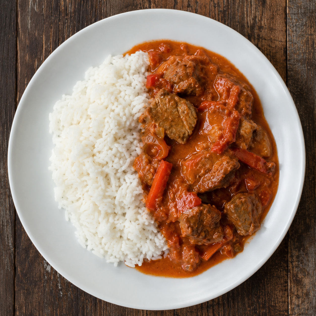 Klassisk paprika-mørbradgryde