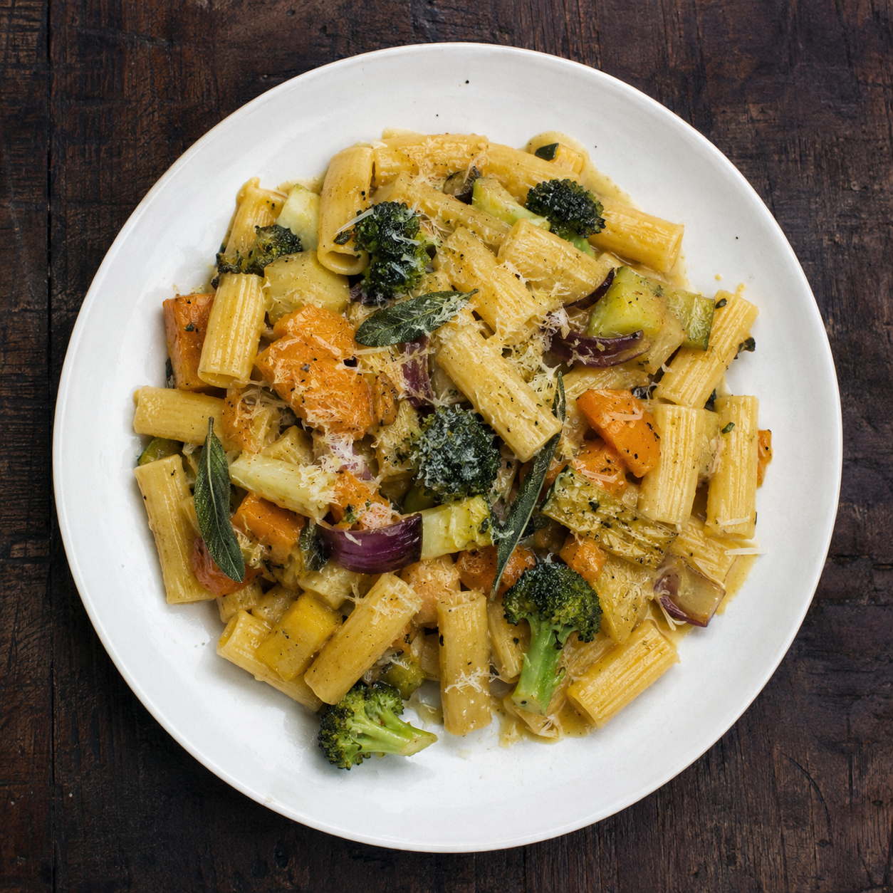 Cremet pasta i ostesauce