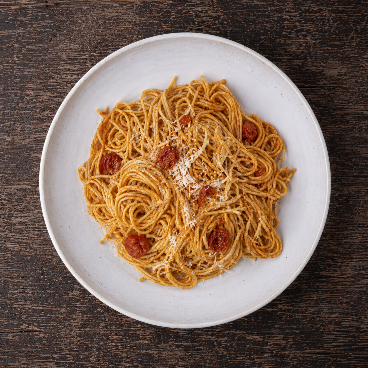 Pasta med rød pesto