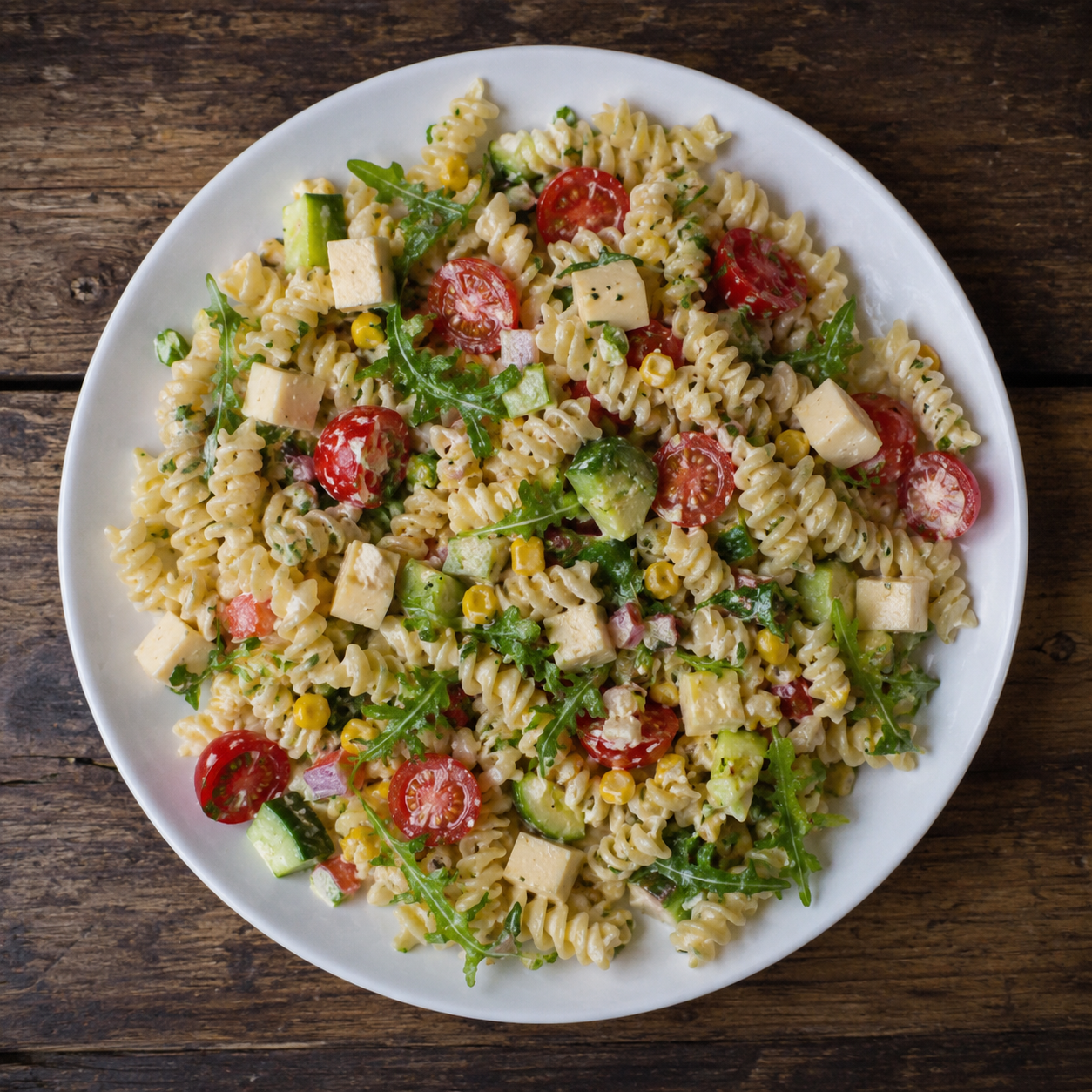 Pastasalat med ost