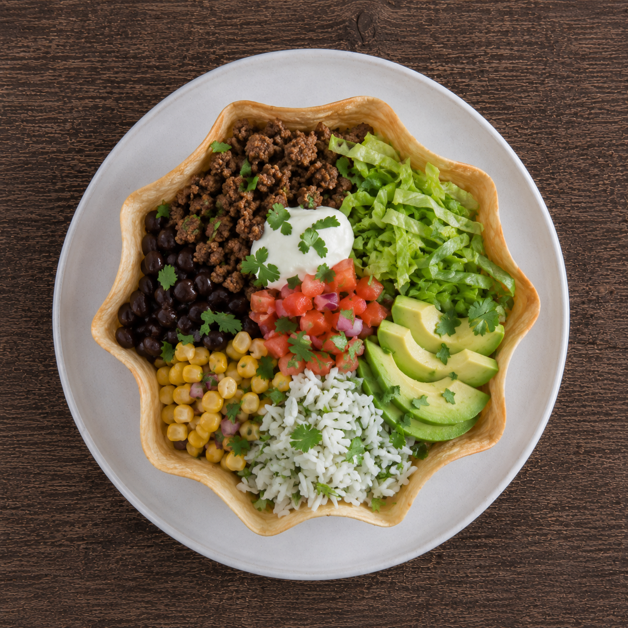 Tortillabowl med oksekød