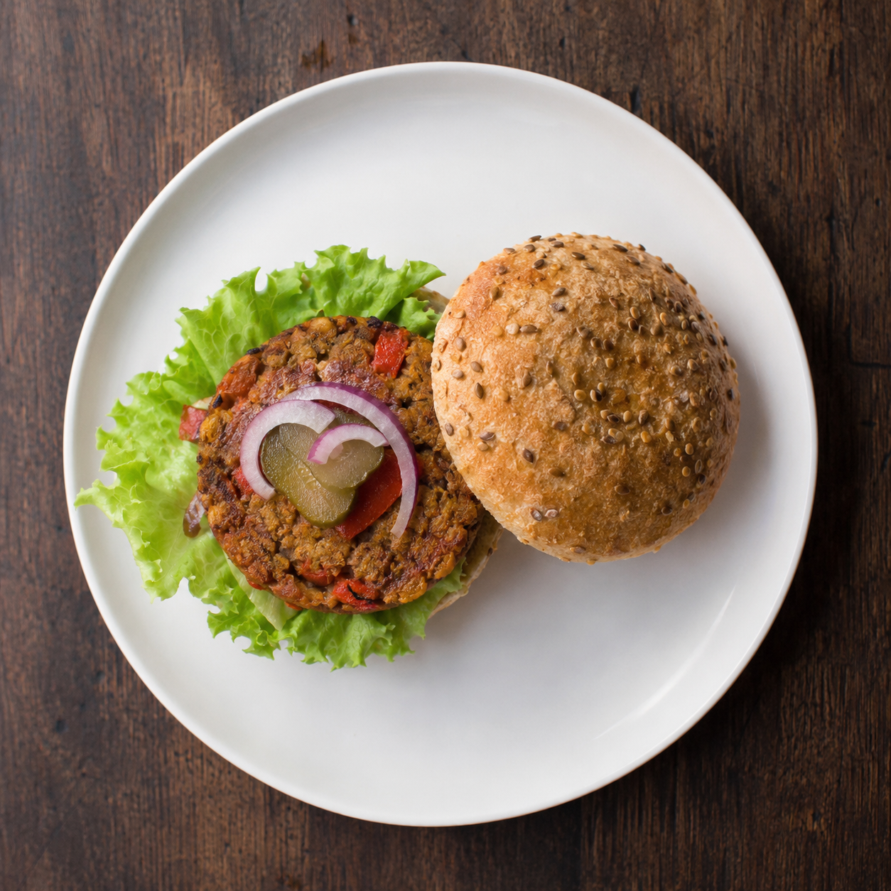 Saftig vegetar-burger